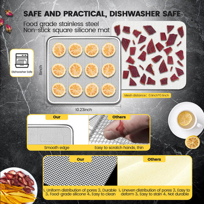 Cercker Food-Dehydrator for Food and Jerky,400W Food Dehydrator Machine 5-Trays,24H Timer Dehydrator for Herbs, Meat, Fruit,Yogurt