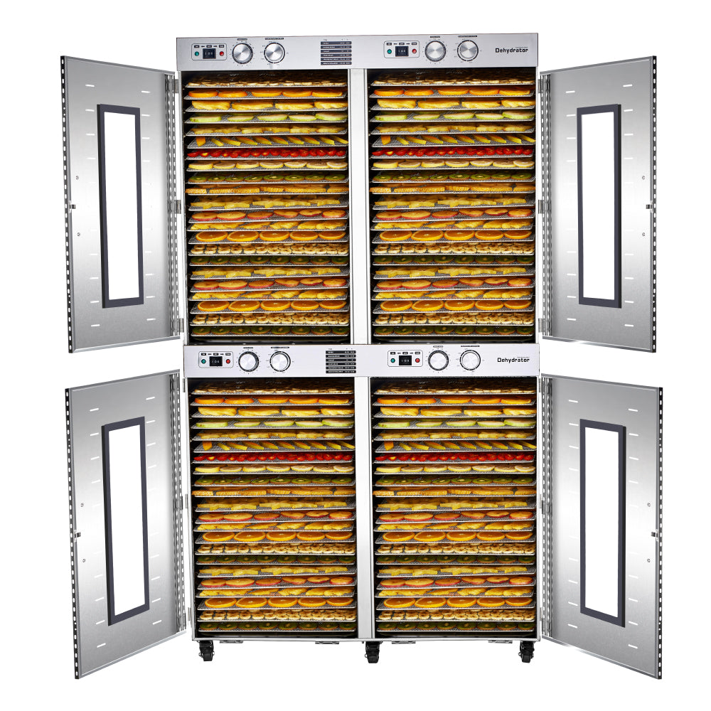 Commercial Food Dehydrator Machine 88 Trays, 150FT² Large Commercial Dehydrator, 7400W No Plug Industrial Meat Dryer, 120V Singlecord Use Beef Jerky Maker Food-Dryer（Truck Delivery）